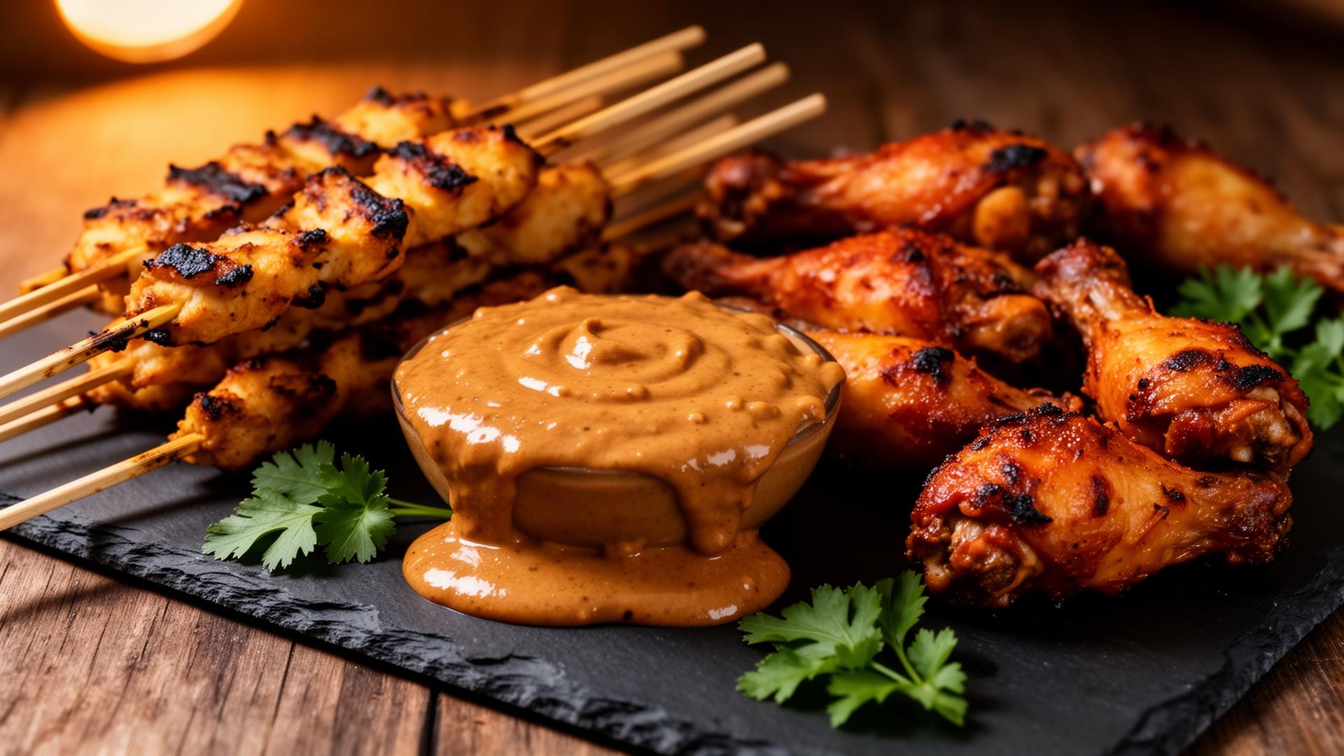 Surinaamse sate, hotwings en drumsticks
